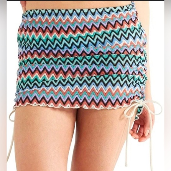 No Boundaries Other - 🆕 No Boundaries Mesh Side Tie Skirt, Women's medium cover‎ up multicolor